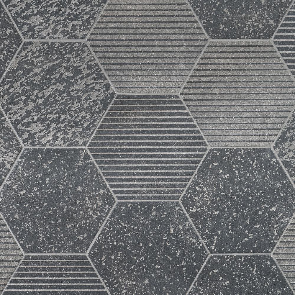 Lannister Matte Gray Hexagonal Porcelain Wall & Floor Tile
