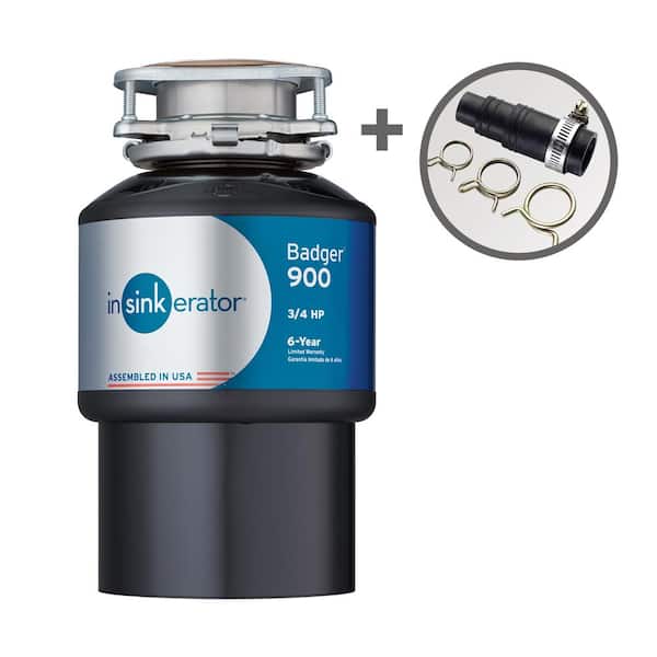 InSinkErator Badger 900 Lift & Latch Power Series 3/4 HP Continuous Feed Garbage Disposal with Dishwasher Connector
