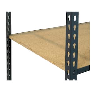 1 in. H x 36 in. W x 24 in. D Extra Shelf for Steel Boltless Shelving with Low Profile and Particle Board Decking