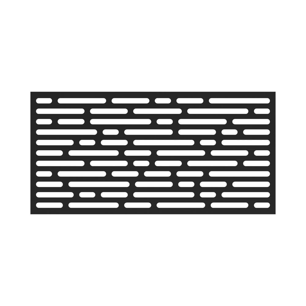 Black Rectangular Polypropylene UV Resistant Decorative Screen Panel