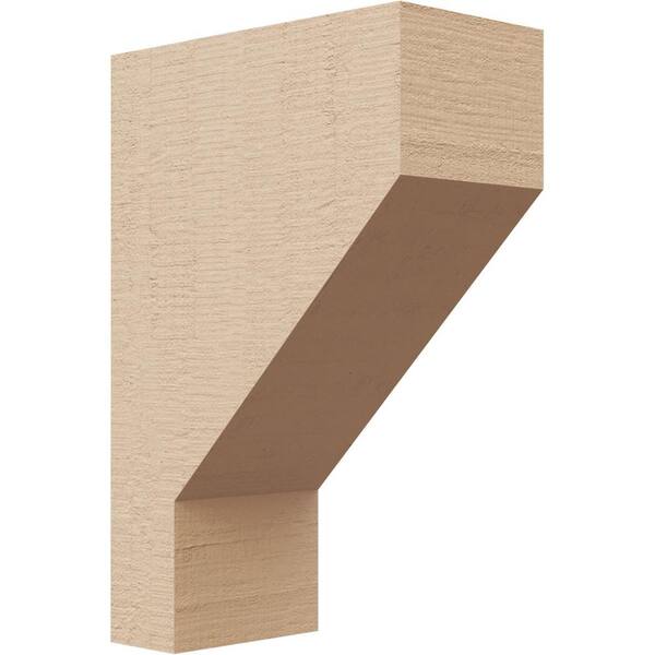Ekena Millwork 3 in. x 9 in. x 6 in. Classic Clemmons Rough Cedar Woodgrain TimberThane Corbel, Primed Tan
