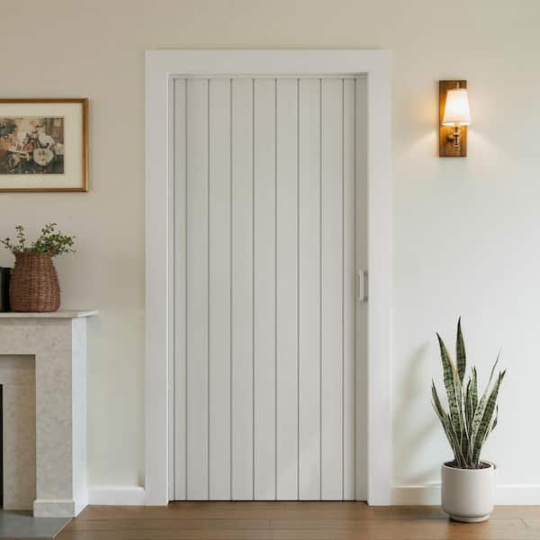 SOCBAZZAR 48 in. x 80 in. White Finished PVC Interior Folding