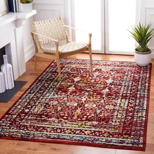Amsterdam Red 7 ft. x 7 ft. Border Square Area Rug