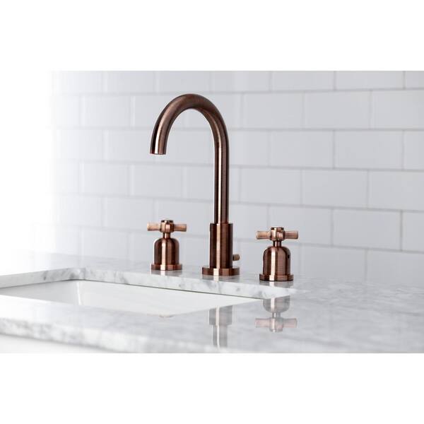 シャンパーニュ Kingston Brass Millennium 8 in. Widespread 2-Handle Bathroom