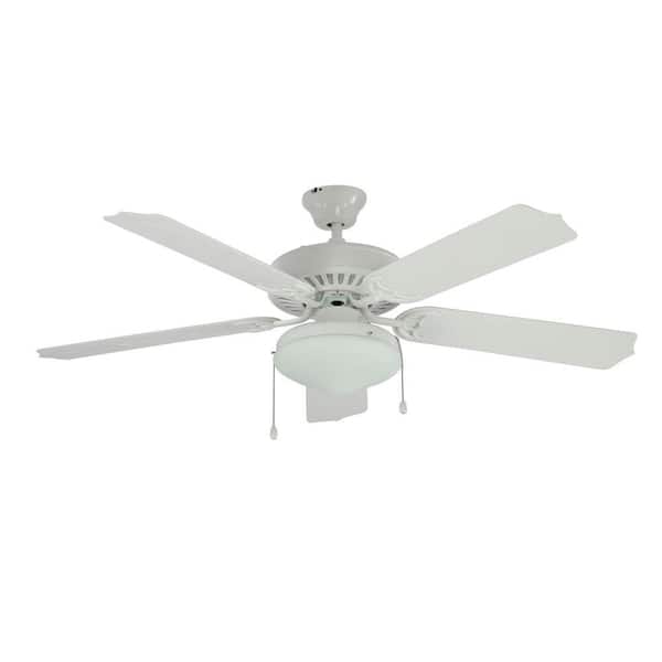 Bel Air Lighting 52 in. White Outdoor Ceiling Fan with Light