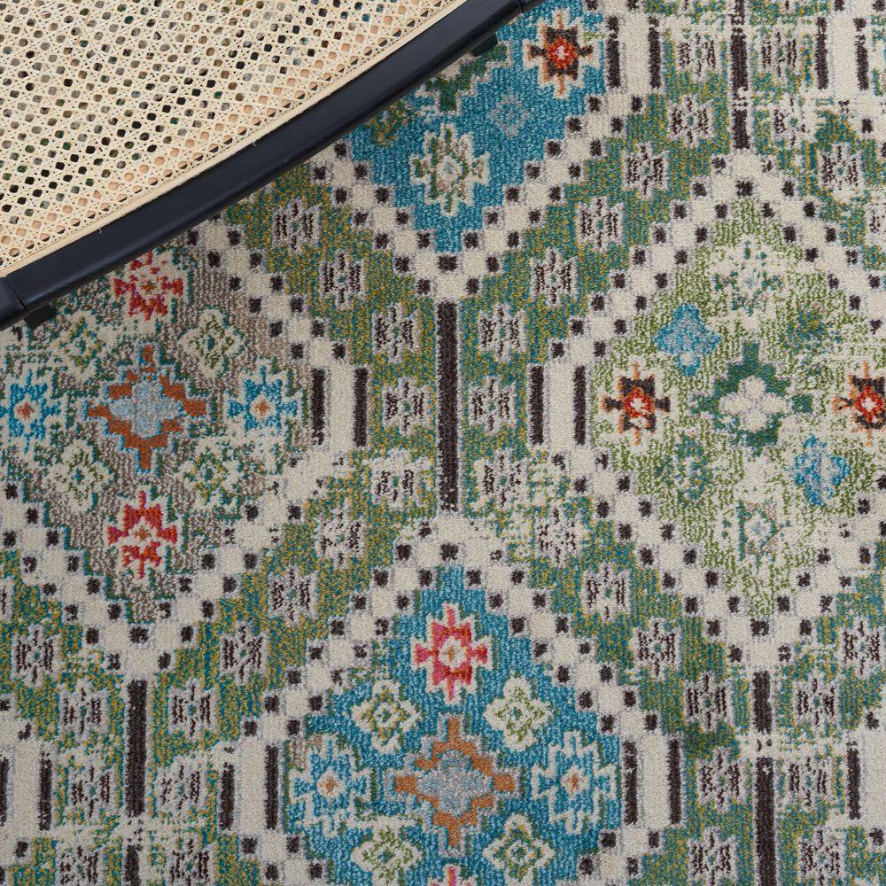 Blue Hand-knotted Synthetic 8' x 10' Rectangular Rug