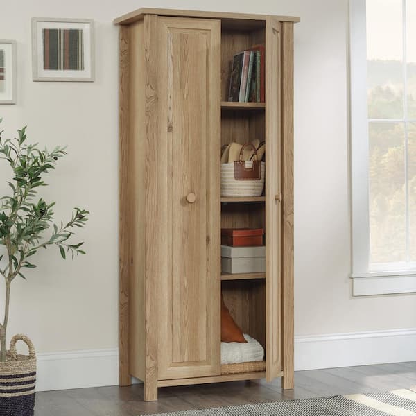Sauder Hillmont Farm Engineered Wood Storage Cabinet in Timber Oak