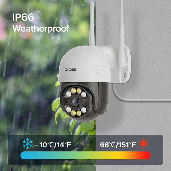 Wired 3MP 2K Outdoor Smart Home Security Camera, Pan&Tilt, Human Detection,  2-Way Audio, Night Vision, Remote Access