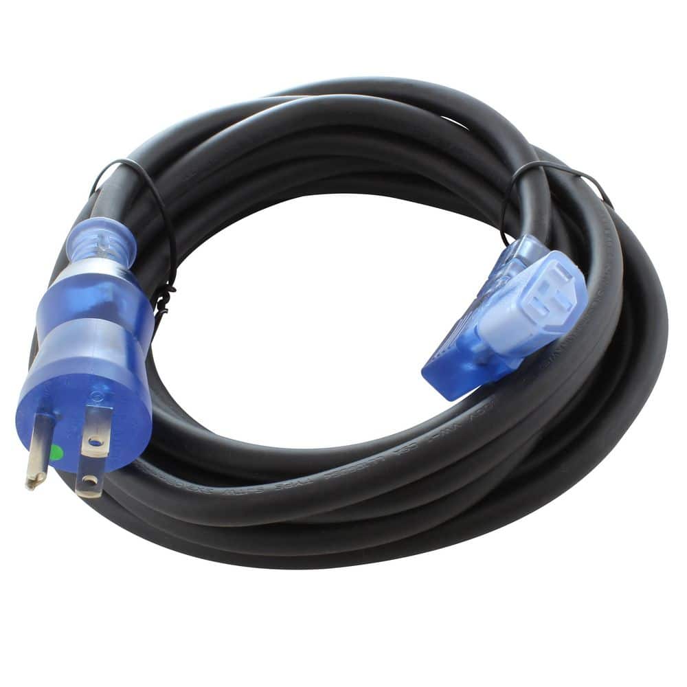 Medical‑Grade NEMA 5‑15P to Right‑Angle IEC C13 15ft 14/3 SJTW Indoor Extension Cord in Black price history on PriceWatchPro