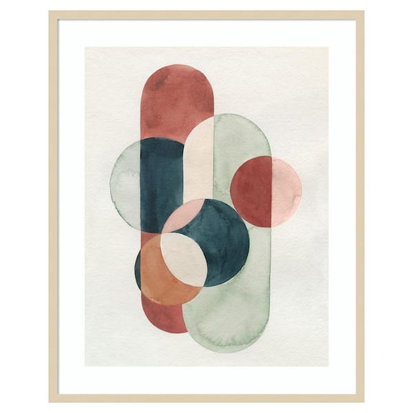 Amanti Art Loops and Bounds I by Grace Popp 33 in. W x 41 in. H. Wood Framed Wall Art Print Framed in Brown