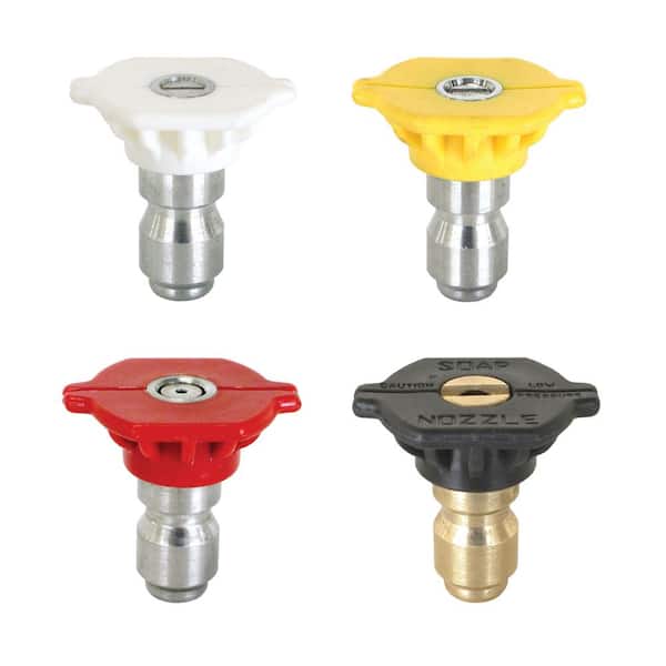 BE POWER EQUIPMENT 3.0 5000 PSI Quick Connect Pressure Washer Nozzle Tips 4-Pack