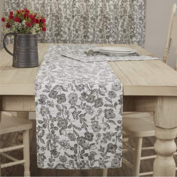 Gray Gables Floral Runner 36Lx13W