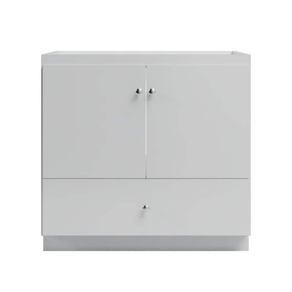 Simplicity by Strasser Slab 36 in. W x 21 in. D x 34.5 in. H Bath Vanity Cabinet without Top in Dewy Morning