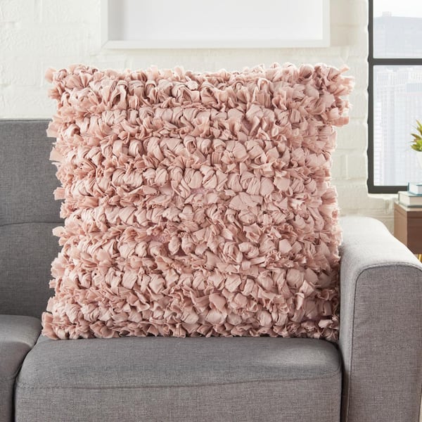 blush colored throw pillows