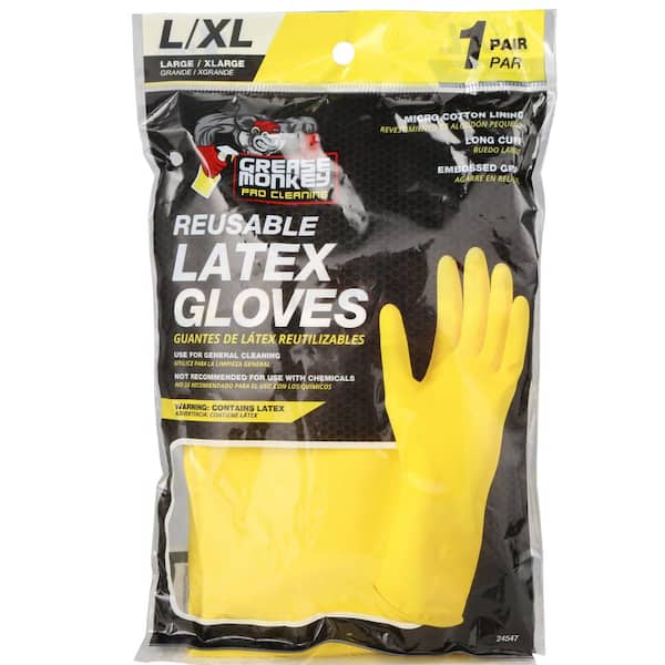 Work Gloves Latex-Free Grease Monkey Nitrile Coated Grip, Lot of 3 Pairs