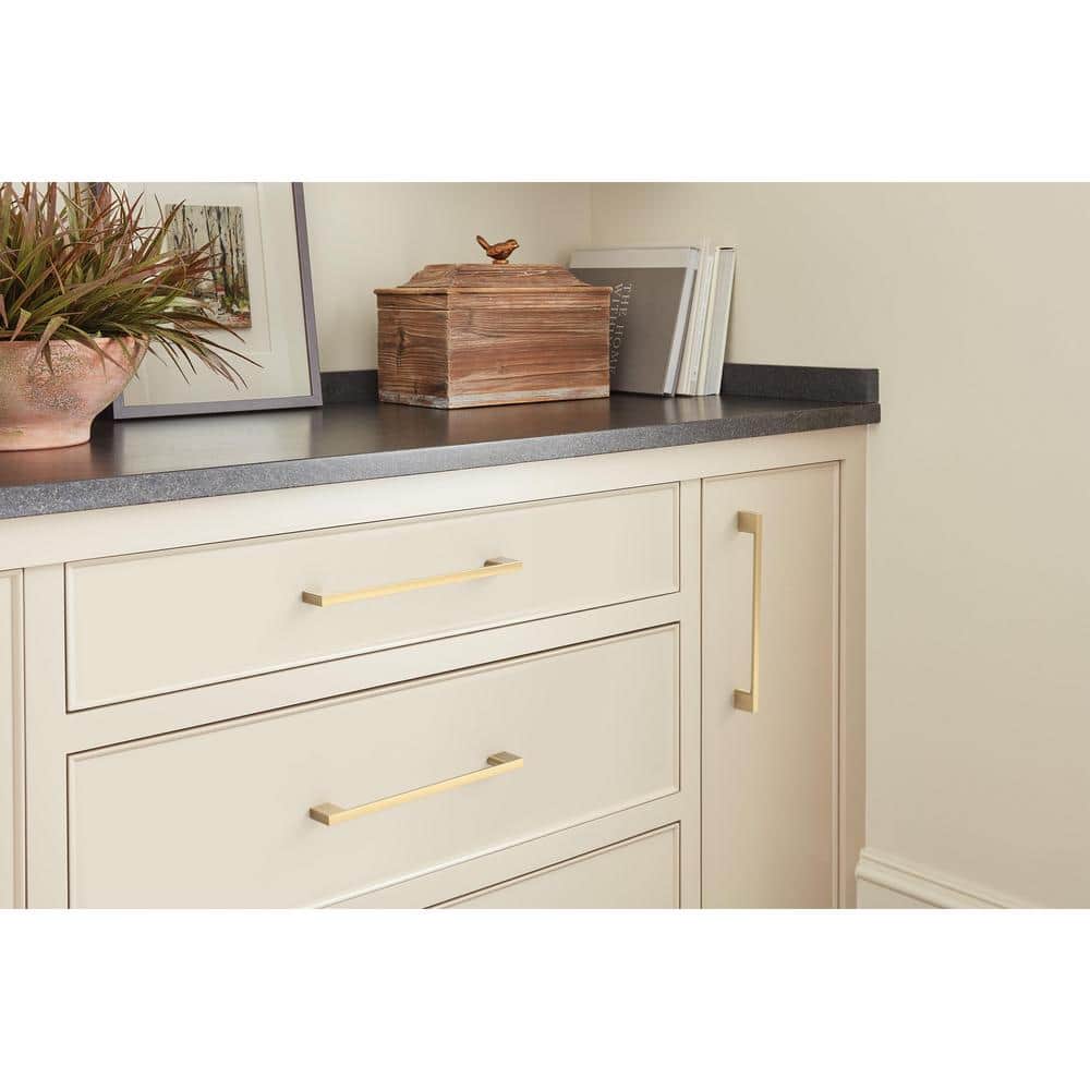 Champagne Bronze Matte Modern Cabinet Pull Bar, 10 Pack