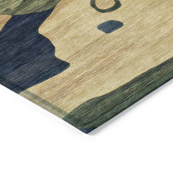 Chantille Machine Washable Indoor/Outdoor Abstract ACN2063 Navy 3 ft. x 5 ft. Area Rug