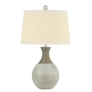 29.5 in. Earth Tones Indoor Table Lamp with Decorator Shade