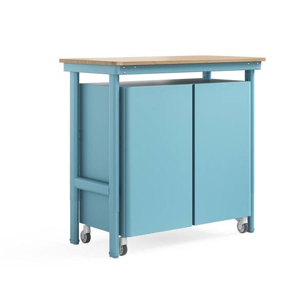 Everest Work Table 44-in W x 32-in H Steel Modern Blue Freestanding Utility Storage Cabinet