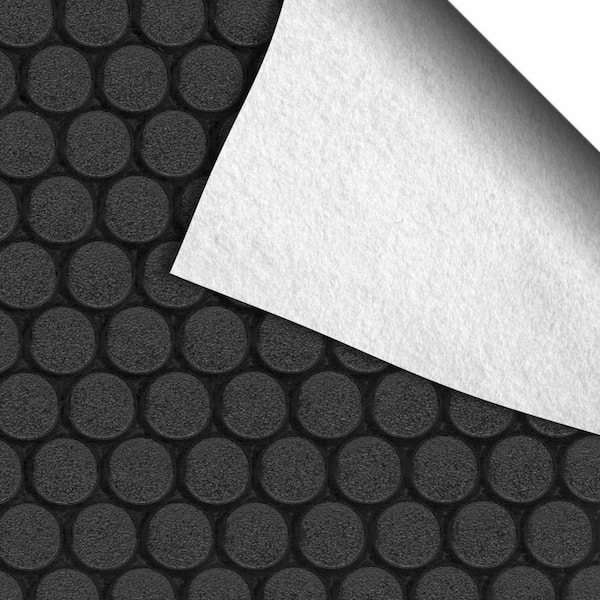 Trailer Flooring Midnight Black Small Coin Commercial Vinyl Sheet Flooring (8.5 ft. W x 25 ft. L)