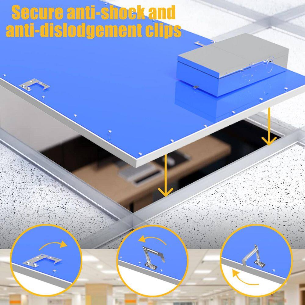 White Aluminum 2x4 LED Flat Panel Light Fixture