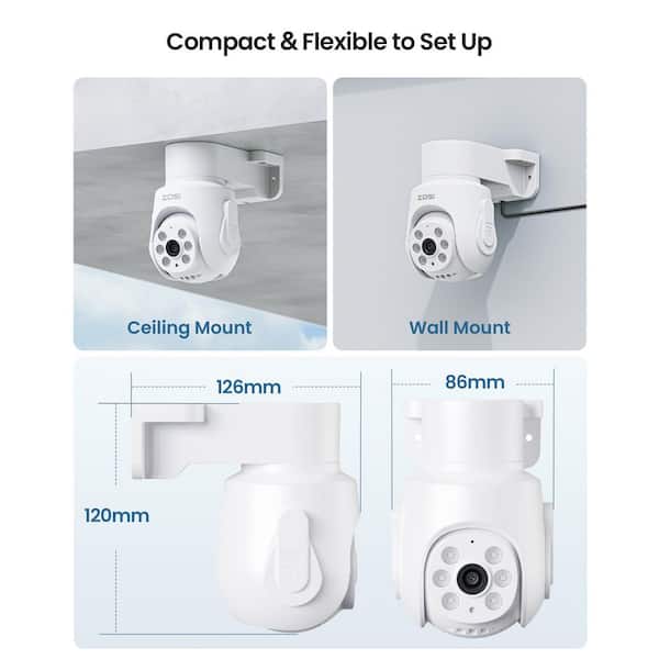 ZOSI 8 Channel 5MP DVR Home Security Camera System with 4 360° PT