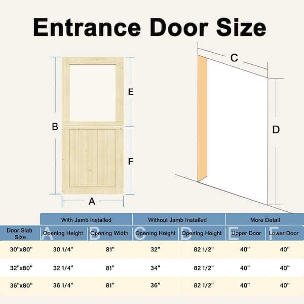 ARK DESIGN 32 in. x 80 in. Unfinished Solid Pine Wood Universal 1
