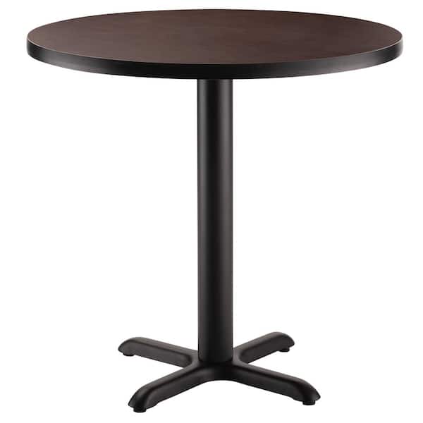 Bugsering Countryside Afvige National Public Seating 36-inch Round Composite Wood Cafe Table, 30-in  Height, Mahogany Laminate Top and Black X Base CT13636XDPBTMMY - The Home  Depot
