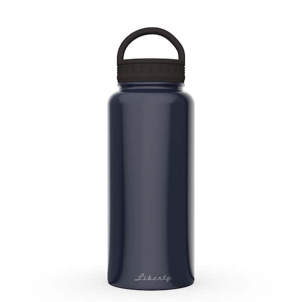 Liberty 32 oz. Deep Navy Insulated Stainless Steel Water Bottle with D-Ring Lid
