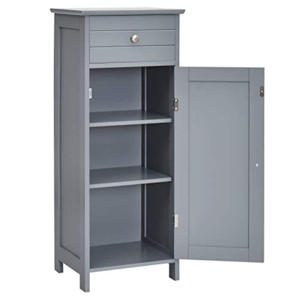 Freestanding Floor Storage Cabinet, Drawer and Shelf, Bathroom or Entryway Organizer price history on PriceWatchPro