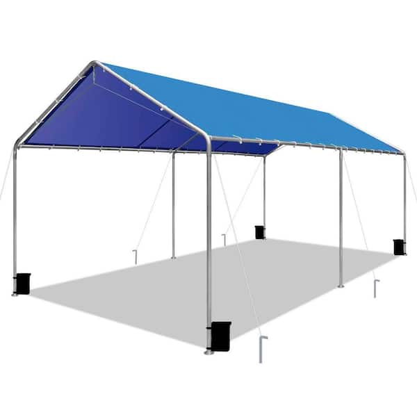 7-Foot A-Frame Tent with Sturdy Metal Poles & LED String Lights