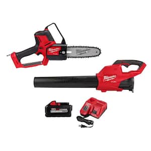M18 FUEL 8 in. 18V Lithium-Ion Brushless Electric Battery Chainsaw HATCHET w/M18 FUEL Blower Kit (2-Tool)