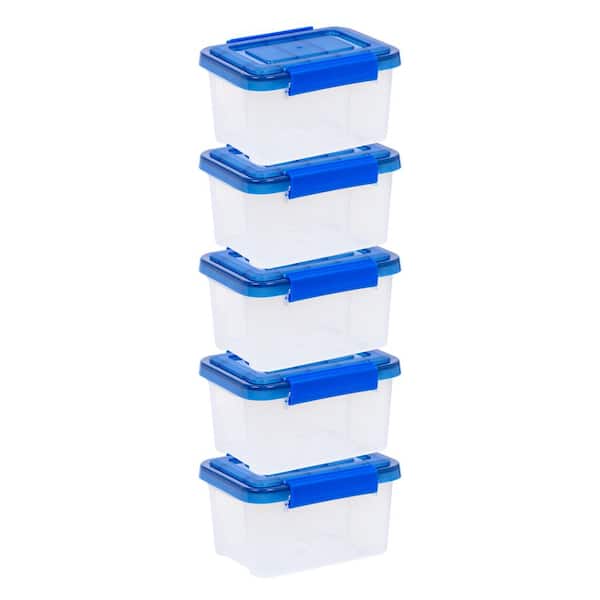 6 Qt./1.5 Gal. WeatherPro Clear Plastic Storage Tote (Set of 5)