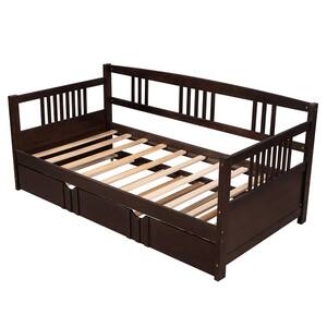 Harper & Bright Designs Espresso Varley Twin Daybed with Trundle ...