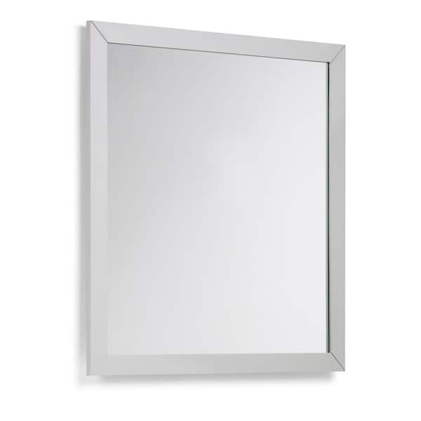 Simpli Home Chelsea 32 in. W x 34 in. H Framed Rectangular Bathroom Vanity Mirror in Grey