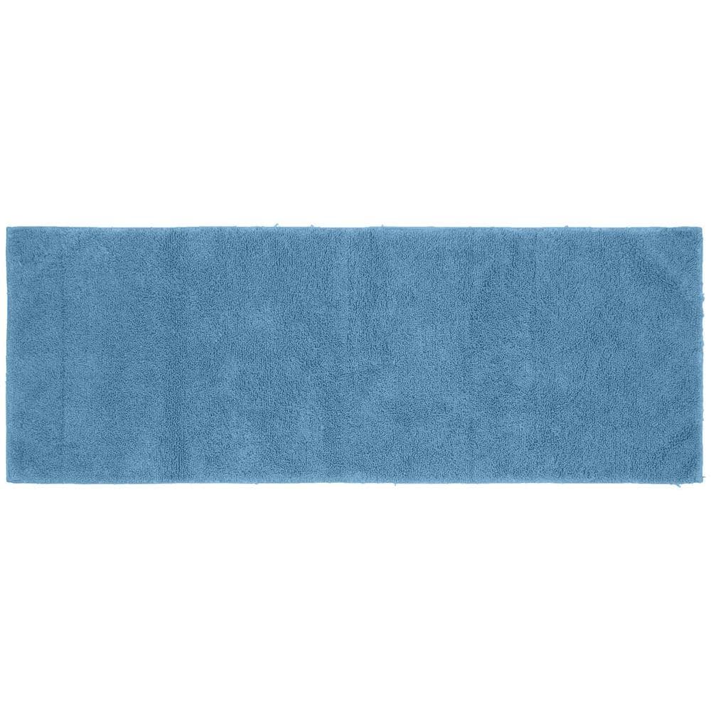 Queen Cotton Sky Blue 22 in. x 60 in. Washable Bathroom Accent Rug price history on PriceWatchPro