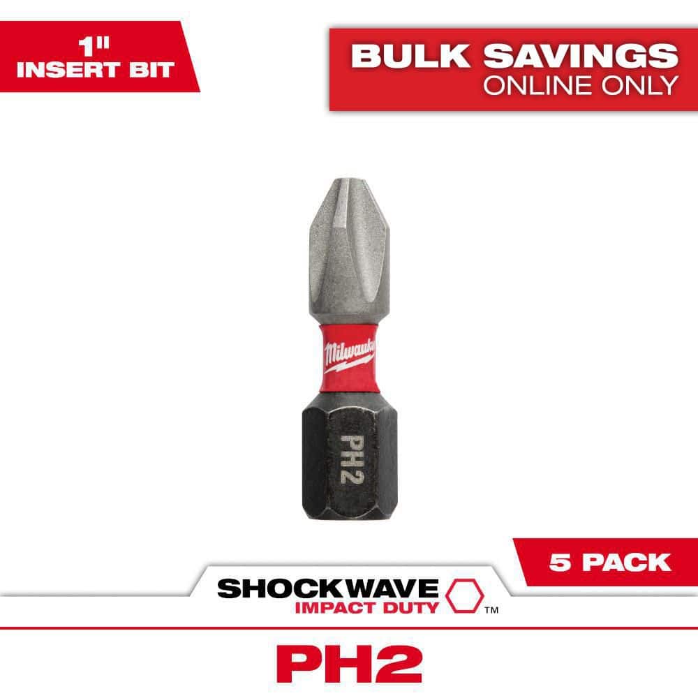 Milwaukee SHOCKWAVE Impact Duty 1 in. Phillips #2 Alloy Steel