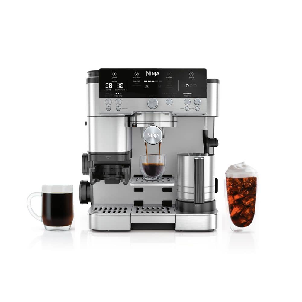 Ninja Luxe Café Premier Series 3-in-1 Espresso, Coffee and Cold Brew Machine Stainless Steel: Barista System, Frother ( Used)