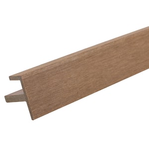All Weather System 1.87 in. x 1.87 in. x 8 ft. Composite Siding End Trim in Peruvian Teak Board