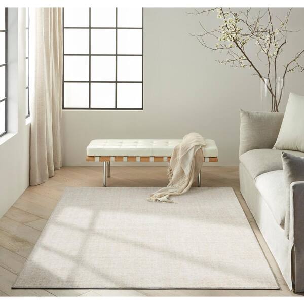 5'3x7'6 Nirvan Industrial Abstract Indoor Area Rug Beige/Gray - Captiv8e  Designs