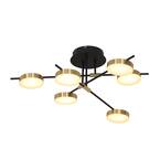 JC TOPA 6-Light Gold LED Modern Ceiling Light For Living Room Dining ...