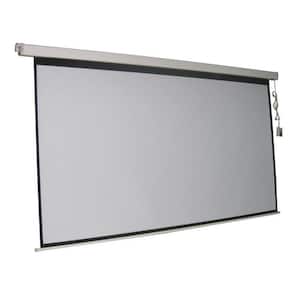 120 in. Electric Projection Screen with White Frame