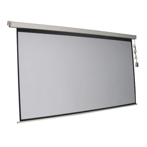 ProHT 120 in. Electric Projection Screen with White Frame 05356 - The Home  Depot