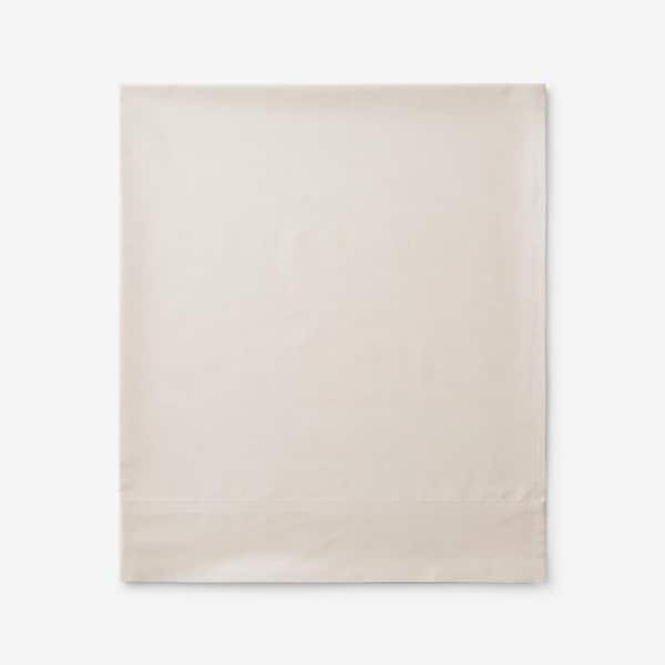 The Company Store Legends Hotel Supima Cotton Percale Oatmeal Cotton Full Flat Sheet