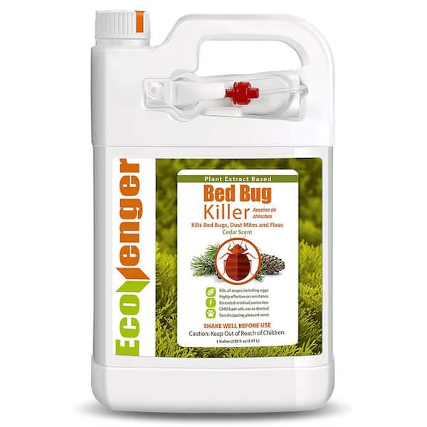 ECOVENGER Bed Bug Killer by EcoRaider 1GL W/trigger −100% Efficacy Kills All Stages/Eggs, Plant-Based, Child/Pet-Safe