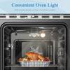 24 in. 4 Burner Elements Freestanding Electric Range in Stainless Steel with Air Fry, Rotisserie and True Convection
