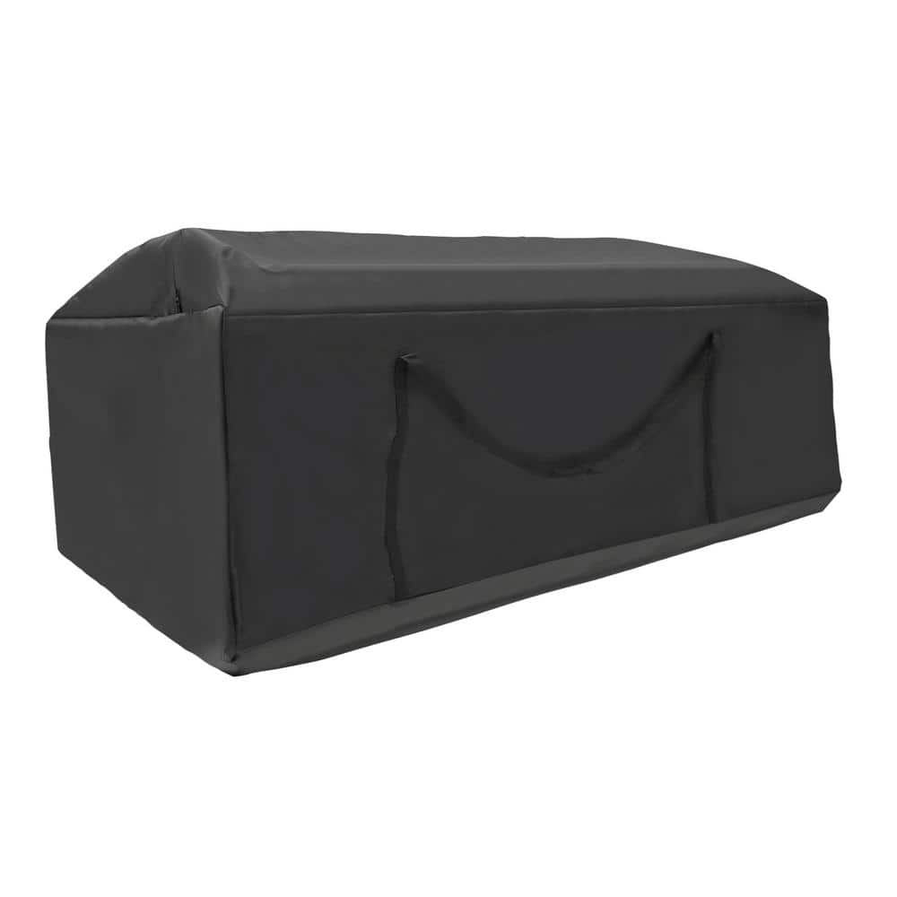 YIYIBYUS 68 in. x 20 in. x 30 in. Black Waterproof Outdoor Cushion Storage Bag Patio Bench