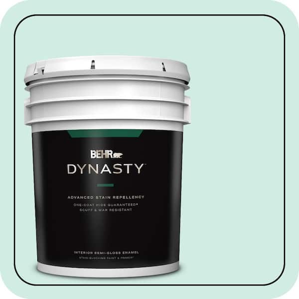 BEHR DYNASTY 5 gal. Home Decorators Collection #HDC-MD-19 Soft Mint Semi-Gloss Enamel Interior Stain-Blocking Paint & Primer