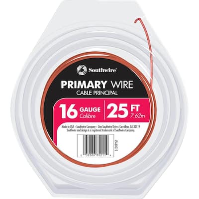 25 ft. 16 Red Stranded CU GPT Primary Auto Wire
