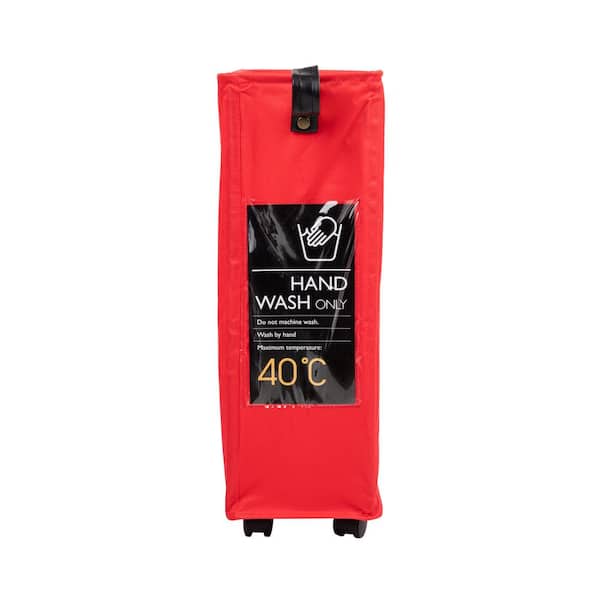 Mind Reader 36 L Red Rolling Laundry Hamper with Wheels, Dirty Clothes Storage